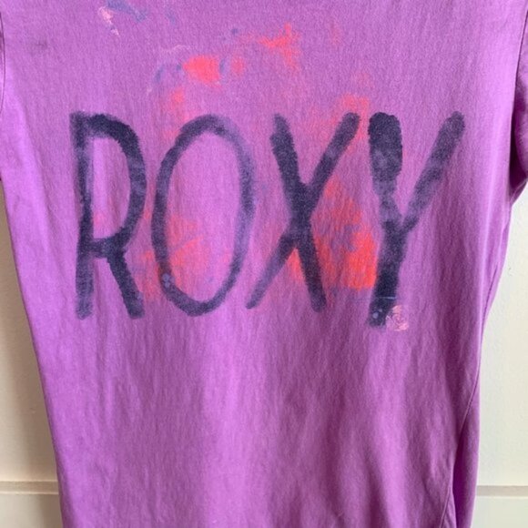 Roxy Purple Logo Short Sleeve Shirt - Picture 3 of 4